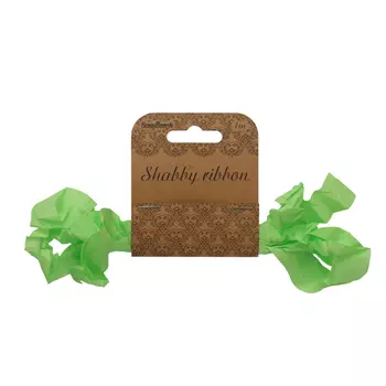 SCB510113 Шебби ленточка, свежая зелень,15мм*1м