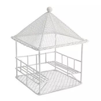 SCB-271010 Металлическая мини летняя беседка, белая, 9*9*13,5 см, ScrapBerry's
