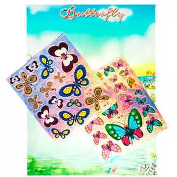 SD-TE 5-6 Мозайка-стикеры «Познаем мир» Колор Кит 'Бабочки' 21*10 см