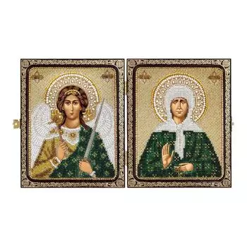 СЕ7202 Набор для вышивания бисером Нова Слобода 'Св. Прав. старица Матрона Московская и Ангел Хранитель' 23x14,2см