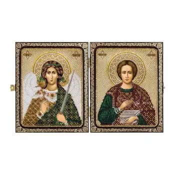 СЕ7203 Набор для вышивания бисером Нова Слобода 'Св. Вмч. Целитель Пантелеймон и Ангел Хранитель' 23x14,2см