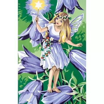 SE926-197 Канва с рисунком SEG de Paris 'Фея колокольчиков' 40*50 см