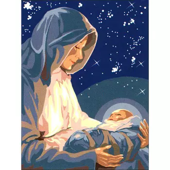 SE926-202 Канва с рисунком SEG de Paris 'Мадонна' 40*50 см