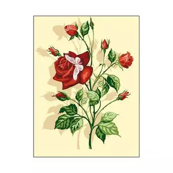 SE926-226 Канва с рисунком SEG de Paris 'Роза' 40*50 см