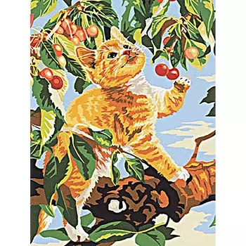 SE926-236 Канва с рисунком SEG de Paris 'Сбор вишни' 40*50 см