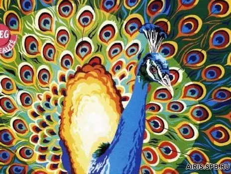 SE926-246 Канва с рисунком SEG de Paris 'Павлин' 40*50 см