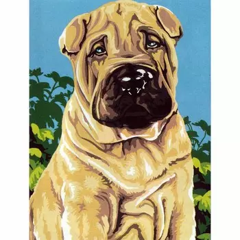 SE926-267 Канва с рисунком SEG de Paris 'Шарпей' 40*50 см