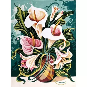 SE926-84 Канва с рисунком SEG de Paris 'Букет лилий' 40*50 см