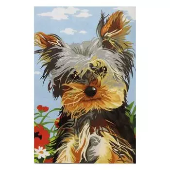 SE928-306 Канва с рисунком SEG de Paris 'Йоркширский терьер' 30*40 см