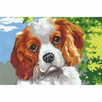 SE928-342 Канва с рисунком SEG de Paris 'Нежная преданность' 30*40 см