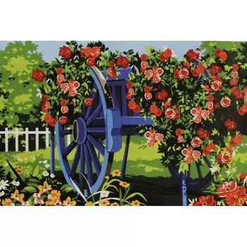 SE928-351 Канва с рисунком SEG de Paris 'Голубой плуг' 30*40 см