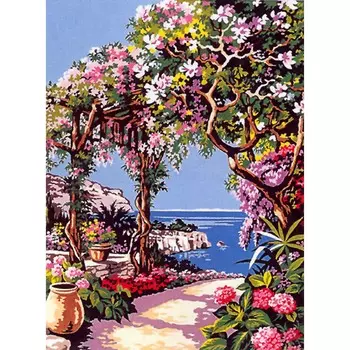 SE929-271 Канва с рисунком SEG de Paris 'Лазурный берег' 45*60 см