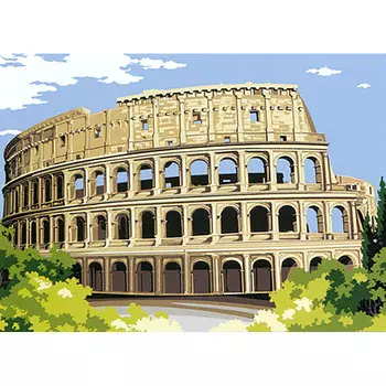 SE929-487 Канва с рисунком SEG de Paris 'Колизей' 45*60 см