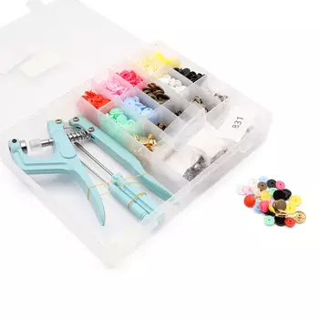 Сет #6 пластиковая и металлическая фурнитура и ручной пресс для установки, New Star