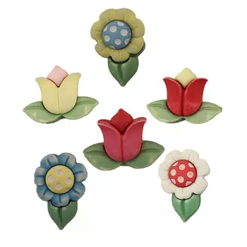 SF104, Пуговицы. Весенние цветы