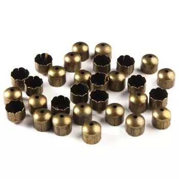 Шапочка декоративная FIN1242, 10*9мм, 30 шт/уп (латунь)