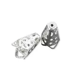 Шапочка декоративная FIN1248, 16*10мм, 30 шт/уп (серебро)