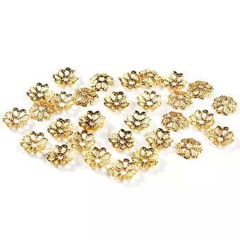 Шапочка декоративная FIN1261, 7*1мм, 30шт/упак (золото)