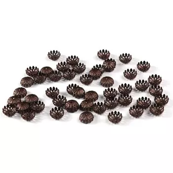 Шапочка декоративная FIN1268, 8*4мм, 50 шт/уп (медь)