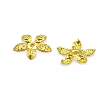 Шапочка декоративная FIN1277, 14*4мм, 30шт/упак (золото)