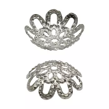 Шапочка для бусин 4AR204, 11мм 50шт/упак, Astra&amp;Craft (Никель)