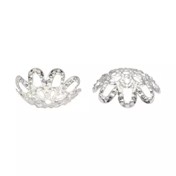 Шапочка для бусин 4AR204, 11мм 50шт/упак, Astra&amp;Craft (Серебро)