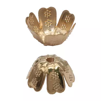 Шапочка для бусин 4AR209, 13мм 30шт/упак, Астра (Золото)