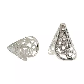 Шапочка для бусин 4AR212, 18мм 30шт/упак, Astra&amp;Craft (Серебро)