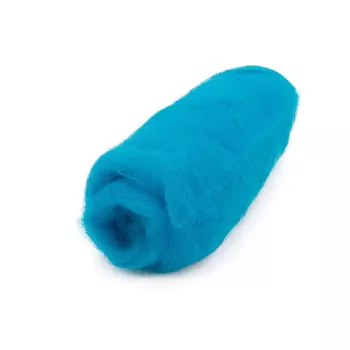 Шерсть для валяния Кардочес 100% п/тонк.шерсть, 100 гр. Камтекс (024 бирюза)