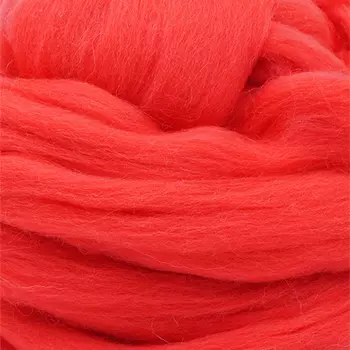 Шерсть для валяния полутонкая 100%, 100 гр. (1390 коралл)