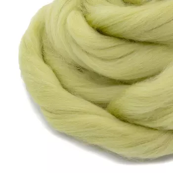 Шерсть для валяния полутонкая 100%, 100 гр. (3174 светлая фисташка)