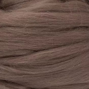 Шерсть для валяния полутонкая 100%, 100 гр. (1251 молочный шоколад)