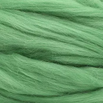 Шерсть для валяния полутонкая 100%, 100 гр. (0580 зеленое яблоко)