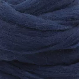 Шерсть для валяния полутонкая 100%, 100 гр. (0107 т.синий)