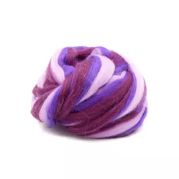 Шерсть для валяния полутонкая 100%, мультиколор, 100 гр. (1345)