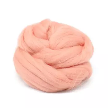 Шерсть для валяния полутонкая, 50 гр., 'Астра' (0961 розово-бежевый)