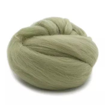 Шерсть для валяния полутонкая, 50 гр., 'Астра' (3174 светлая фисташка)