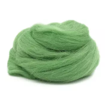 Шерсть для валяния полутонкая, 50 гр., 'Астра' (0580 зеленое яблоко)