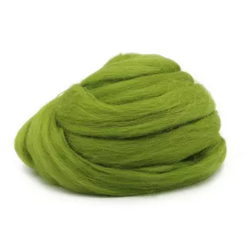 Шерсть для валяния полутонкая, 50 гр., 'Астра' (1550 аспарагус)