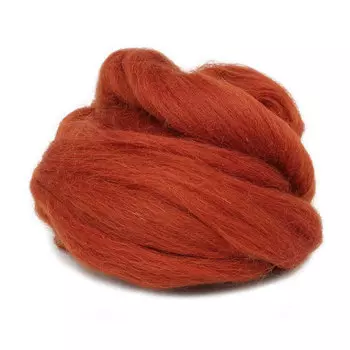 Шерсть для валяния полутонкая, 50 гр., 'Астра' (3213 коньяк)