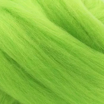 Шерсть для валяния полутонкая, 50 гр., 'Астра' (3298 яркий салат)