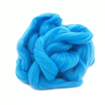 Шерсть для валяния полутонкая, 50 гр., 'Астра' (0070 лесной колокольчик)