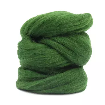 Шерсть для валяния полутонкая, 50 гр., 'Астра' (3664 светло-зеленый)