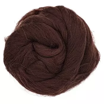 Шерсть для валяния полутонкая, 50 гр., 'Астра' (0412 шоколад)