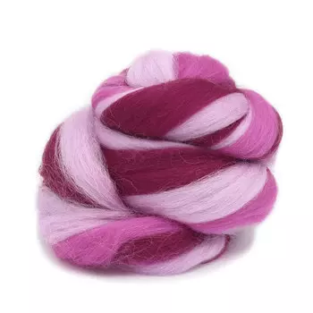 Шерсть для валяния полутонкая, 50 гр., 'Астра' (6114 мультиколор)