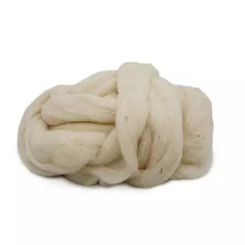 Шерсть для валяния сливер тонкая 100%, 100 гр. (0770 суровый (нат. светлый))