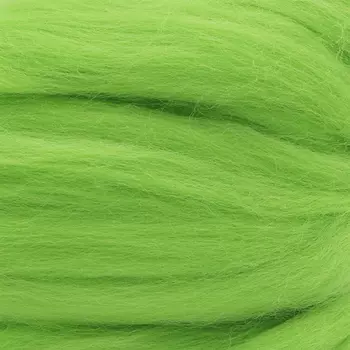 Шерсть для валяния тонкая, 50 гр., 'Астра' (3298 яркий салат)