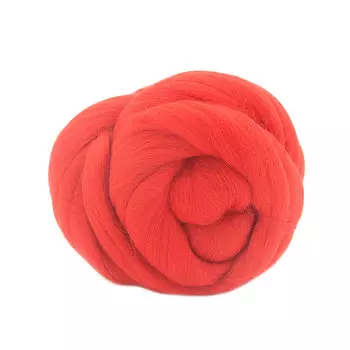 Шерсть для валяния тонкая, 50 гр., 'Астра' (0042 красный)