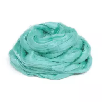 Шерсть для валяния вискоза 100%, 50 гр. (0057 светлый салат)