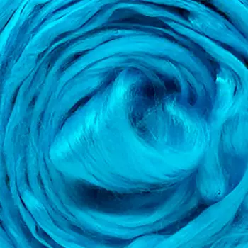 Шерсть для валяния вискоза 100%, 50 гр. (0474 голубая бирюза)